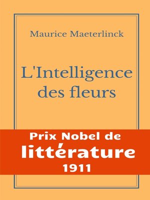 cover image of L'Intelligence des fleurs